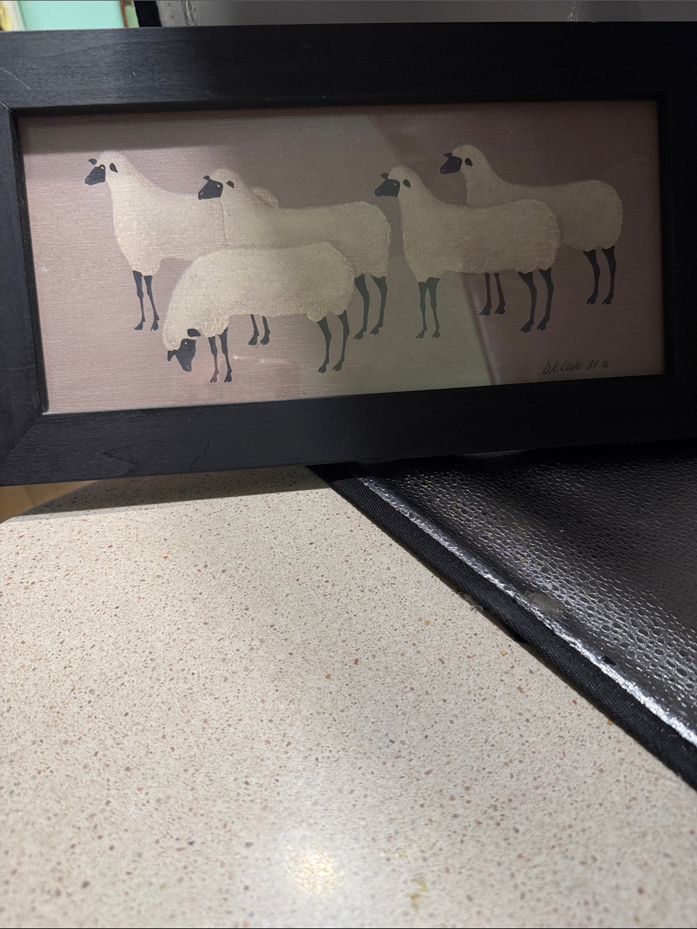 Folk Art Print titled “ Five Sheep” created by Dan and Marlene Coble